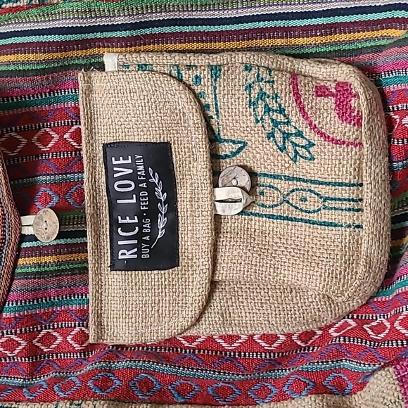 Rice Love Recycled Boho Travel Backpack - Picture 2 of 8